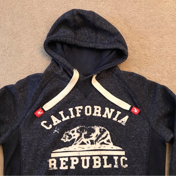 San Francisco City Wear California Hoodie Sweatshirt Adult  Large Blue Fleece - Picture 2 of 9